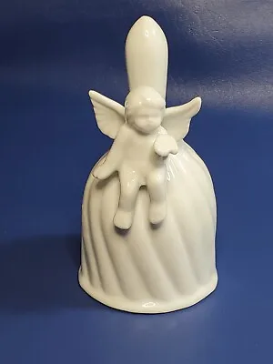 VTG Fine Porcelain By Artmark 51885 White Cherub Ringing Bell Decorative • $14.95