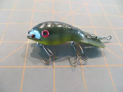 Vintage Fred Arbogast Mud Bug - Green & Yellow - 3 Inch • $8