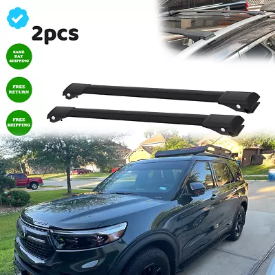 New Cross Bars  Roof Rack For Ford Explorer U625 2020-2023  Black Lockable 2x • $118