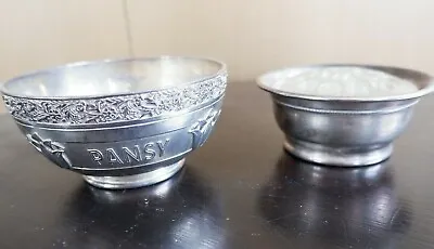 Lovely Pair Of White Metal Rose Bowls.Vintage Silver Plate One Marked Falstaff • £5