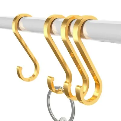 5Pcs S Hooks Stainless Steel Kitchen Meat Pan Utensil Clothes Hanger Hooks • £5.09