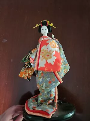 Vintage Japanese Kimono Doll On Stand • $24.80