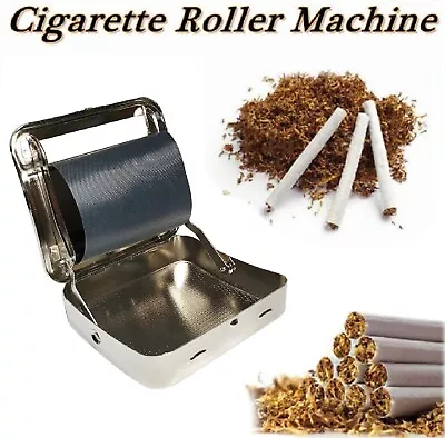 Metal Automatic Cigarette Tobacco Roller Roll Rolling Machine Box Case Maker Tin • $13.99