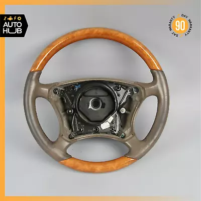 00-06 Mercedes W220 S600 S500 CL600 Driver Steering Wheel Brown Wood OEM • $390.10