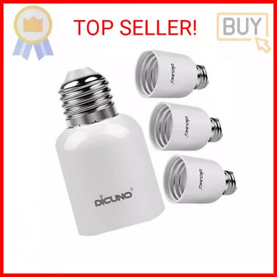 DiCUNO E26 To E39 Socket Adapter Medium E26 To Mogul E39 Screw Base Light Bulb  • $15.28