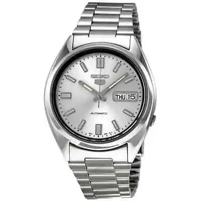 Seiko 5 Automatic Silver Dial Stainless Steel Men's Watch SNXS73 • $125.40