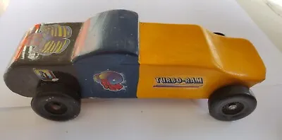 Vintage 90s Boy Scouts Pinewood Derby Car ~ Blue Yellow Turbo Ram • $19.99