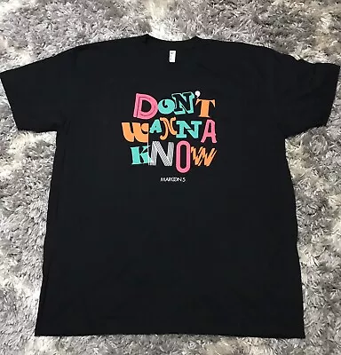 MAROON 5 “Don’t Wanna Know” Black Shirt American Apparel XXL Rock/Pop • $12