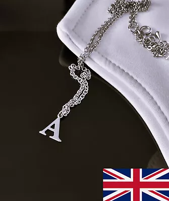 £3.29 • Buy Handmade Initial Necklace Letter Alphabet Silver Charm Woman Gift Free UK Post