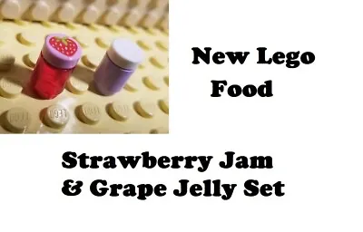 Lego Jam & Jelly Jars Strawberry Grape Pink Purple Food Friends Minidoll Kitchen • $1.76