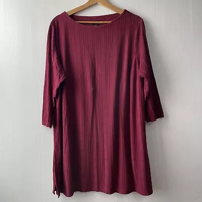 J Jill Wearever Collection 1X Burgundy 3/4 Sleeve Tunic Stretchy • $18