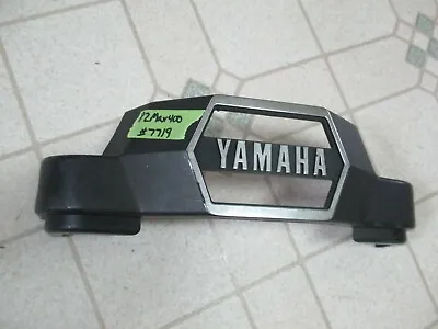 Vintage 82 Yamaha Maxim 400 Motorcycle Front Fork Steering Cover & Emblem 81 83? • $49.99