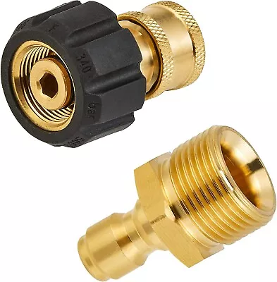 2X 1/4'' M22 Pressure Washer Adapter Set Quick Connect Fitting For Power Washer • $15.39