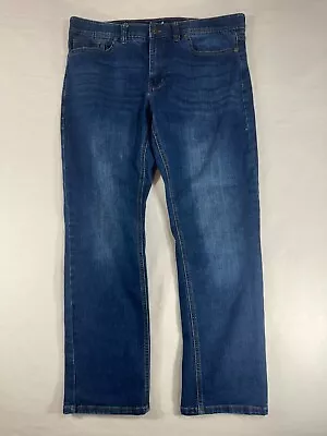 Nat Nast Comfort Stretch Waist Flex Straight Leg Denim Blue Jeans Mens 38x29 • $19.88