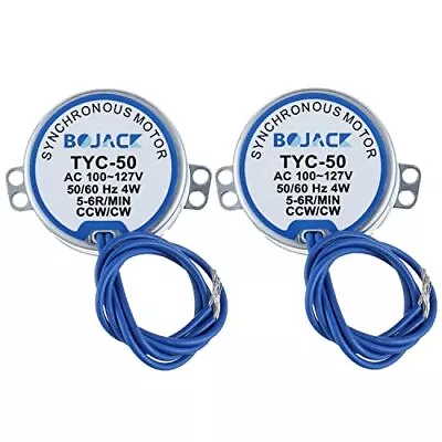 2pcs Synchronous Motor Ac100~127v Volt 50/60hz 4w 2.53rpm/min Cw/ccw Turntable M • $15.18