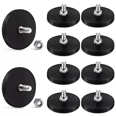 Learay 10 Pack Rubber Coated Magnets 26LBS Neodymium Magnet Base With M6 Thread • $26.99