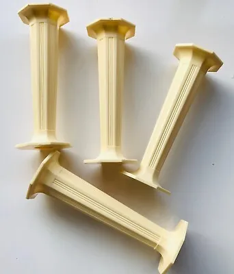 4 X Ivory Octagon PILLARS Columns Cake Support Decorate 4.5”inch Long Sugarcraft • £8.99