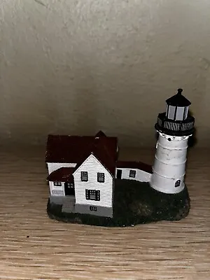 Vintage Lefton Cape Neddick Maine Lighthouse Model Figure 1999 • £8.67