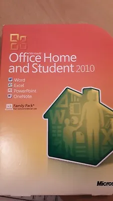 Microsoft Office Home And Student 2010 With Key & Disc (79G-02144) Genuine • $29.99