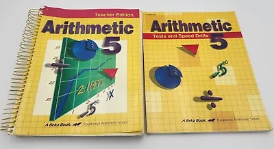 A Beka Arithmetic 5 Teacher Key Work Text + Tests & Speed Drills 5th Grade Lot • $14.99