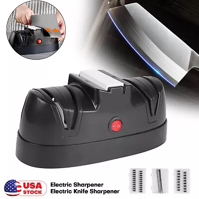 Professional Electric Knife Sharpener 2-Stage Home Kitchen Knives Sharpening • $23.88