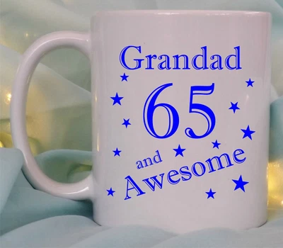 PERSONALISED MENS BIRTHDAY GIFT FOR HIM MUG 50th 60th 65th 70th 75th ANY AGE • £10.95