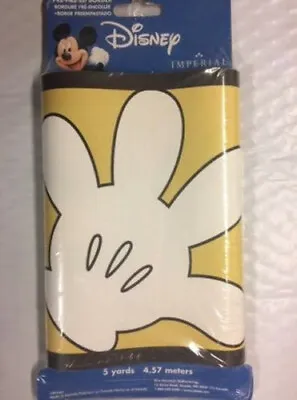 Disney About MICKEY MOUSE Prepasted WALLPAPER BORDER 1 Roll 15 Feet Glove Face • $6.95