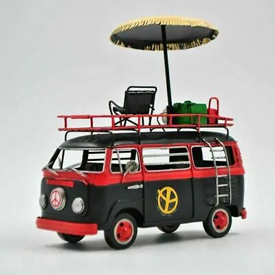 Decorative Min Bus With Lazy Chair And Umbrella Home/Office/Cabin Figurine GIFT • $59.97