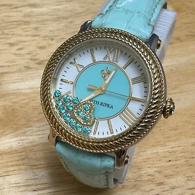 Judith Ripka Quartz Watch Women Gold Tone Moving Rhinestone Analog New Battery • $69.99