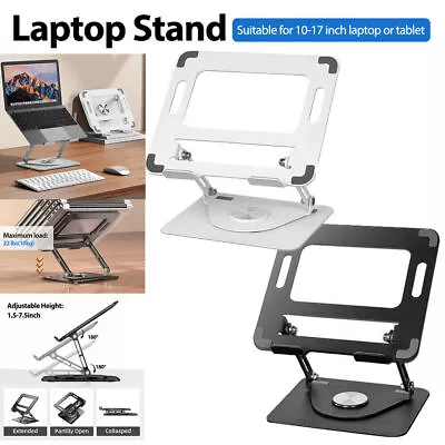 Laptop Tablet Stand 360° Adjustable Riser Holder Bracket For Desk 10-17  Laptop • £17.95