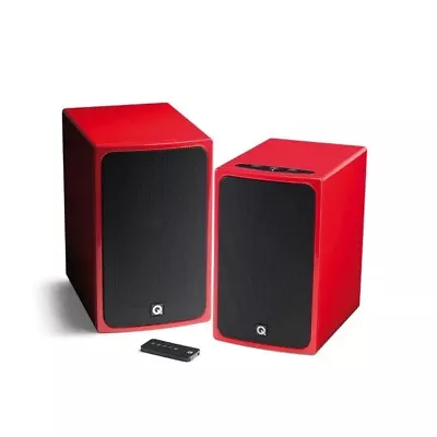 Q Acoustics BT3 Wireless Bluetooth Active Powered Shelf Speakers Red Optical In • £49