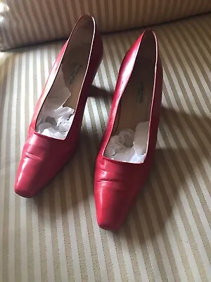 Philippe Model Vintage Beautiful Red Leather Pump Made In Italy 39 US 8.5 • $89