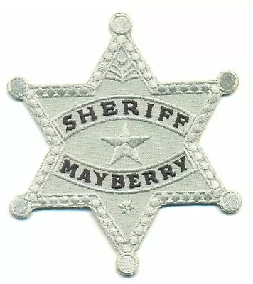 Sheriff Mayberry Andy Griffith Show 3 Inch Iron / Sew On Patch FREE SHIPPING • $7.99