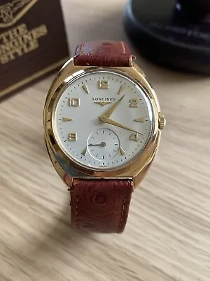 Longines Vintage Solid 9ct Gold Watch C.1958 - Boxed Superb Condition Cal 12.68z • £725