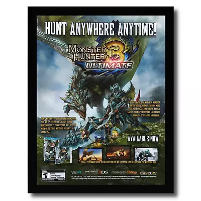 2012 Monster Hunter 3 Ultimate Framed Print Ad/Poster Official Wii U 3DS Art • $55.49