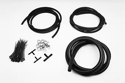 AUTOBAHN88 Engine ROOM Silicone Air Vacuum Hose Dress Up Kit DIY BLACK Fit FORD • $31.90