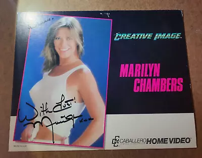 MARILYN CHAMBERS Autographed / SIGNED Photo Adult Film Star Caballero Home Video • $175