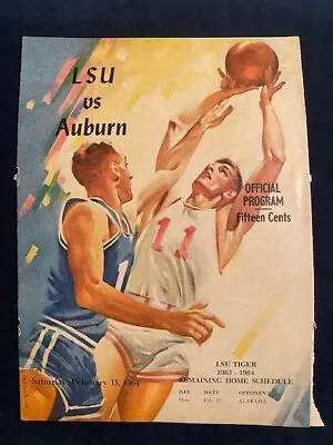 1964 LSU Vs Auburn Vintage Basketball Program • $16