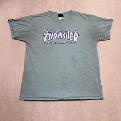 Thrasher Magazine Skateboarding Tee Thrifted Vintage Style Size L • $3