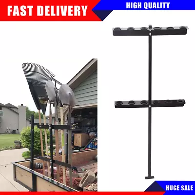 SUVAUTO Landscape Hand Tool Rack With 6 Holes Fit For Open Truck Trailer Steel • $45.99