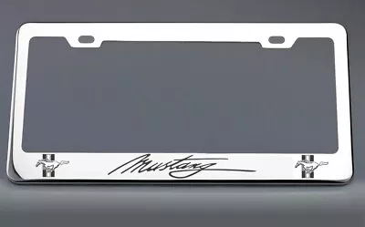 Ford Mustang License Plate Frame Stainless Steel With Laser Engraved • $11.95