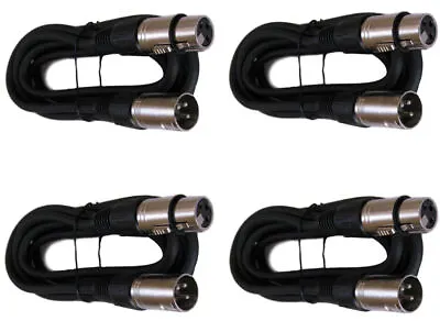 4 Pack 6FT Premium XLR 3Pin Male Female Mic Microphone Mixer Audio Cord Cable • $19.99