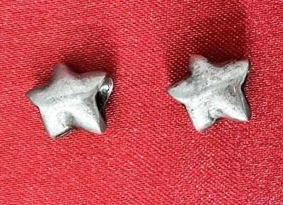 Sterling Silver Star Shaped Spacer Bead  X 2 Italy 925 • $9.99