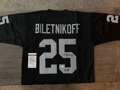 $99 • Buy Fred Biletnikoff HOF Signed Autographed Custom Jersey With COA