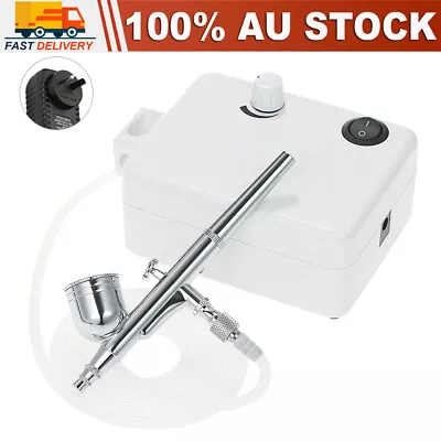 Portable Airbrush Compressor Kit Spray Gun Nail Art Cake Paint Tattoo Tools Kit • $59.99