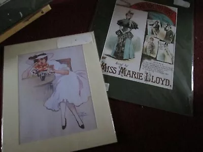 Miss Marie Lloyd Advertising Print The Wrong Girl Plus Print Of Lady • £8.99