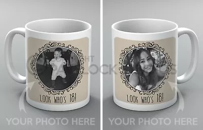 Photo Mug Mugs Birthday Text Image 18th 21st 30th Personalised Custom Cup Gift • £10.99