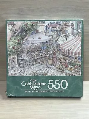 Milton Bradley The Cobblestone Way Marketplace Vintage Puzzle BOX DAMAGE • $17.49