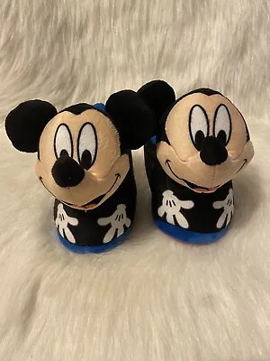 Disney Junior Mickey Mouse Slippers Boy’s Size 9-10 Slip On Shoes • £12.06
