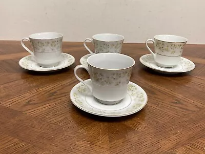 Set Of 4 Royal Wentworth China Coffee Tea Cups & Saucers Caroline 8702 Japan • $6